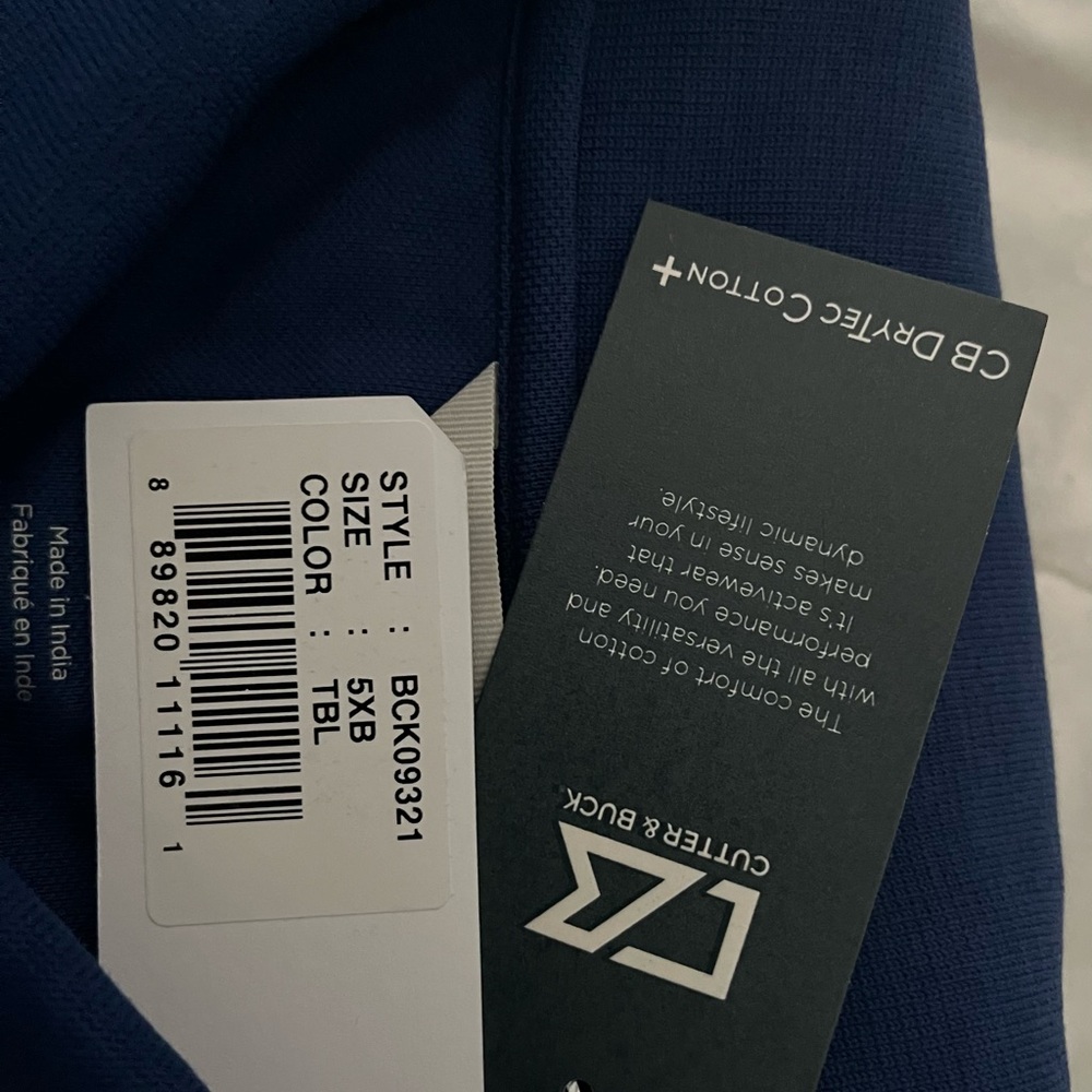 Cutter & Buck Blue CB DryTec Golf Shirt